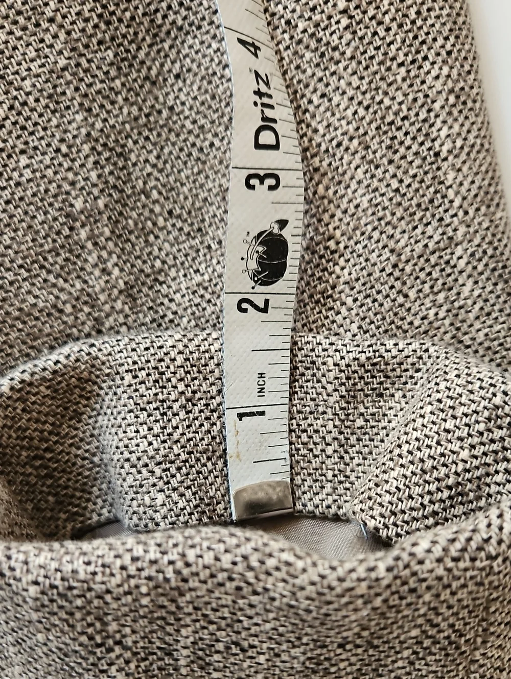 Jones Wear Linen Cotton Blazer Brown Tweed Topstitch Detail SZ16 Academia Preppy